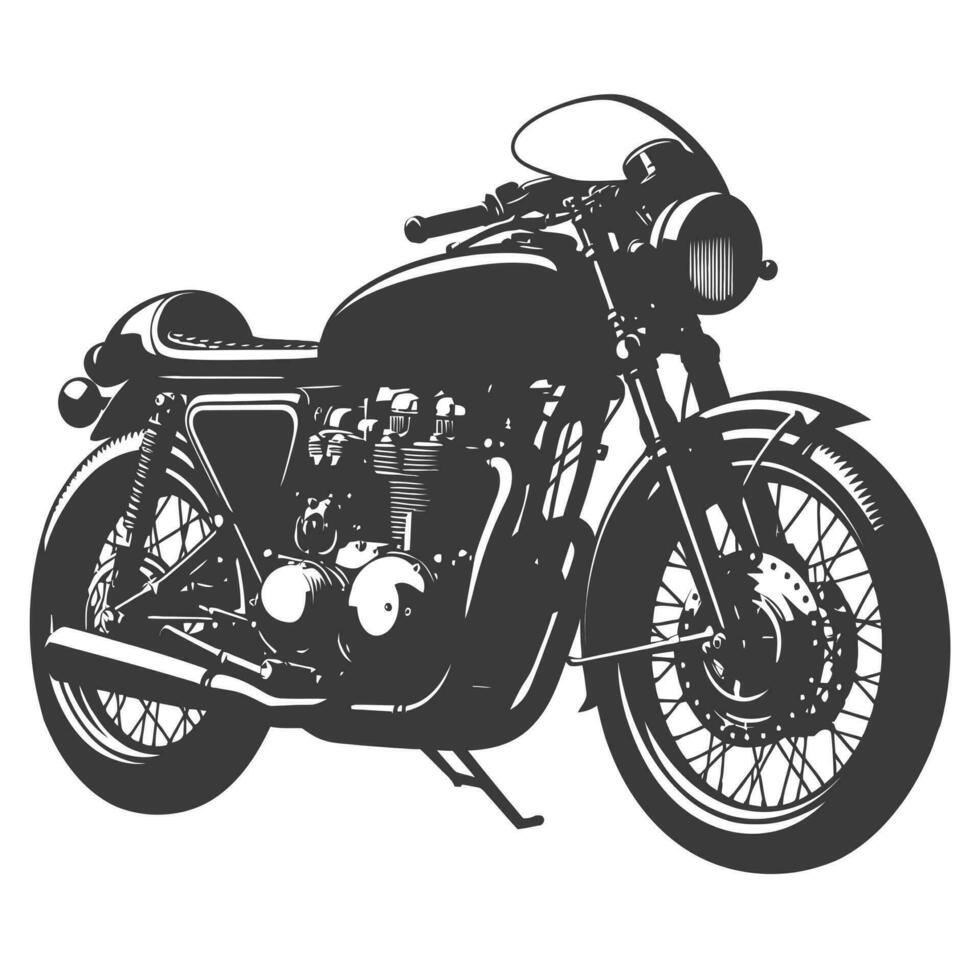 strada stile giapponese motociclo costume lato Visualizza isolato su bianca vettore
