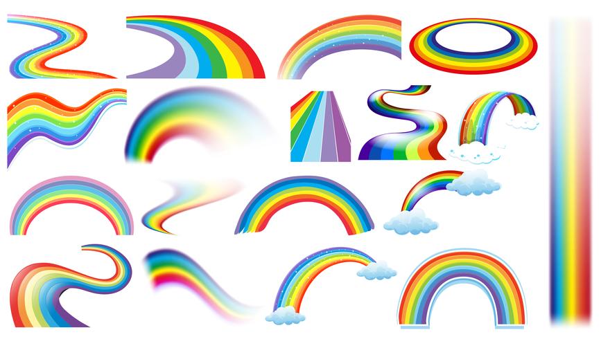 Set arcobaleno vettore