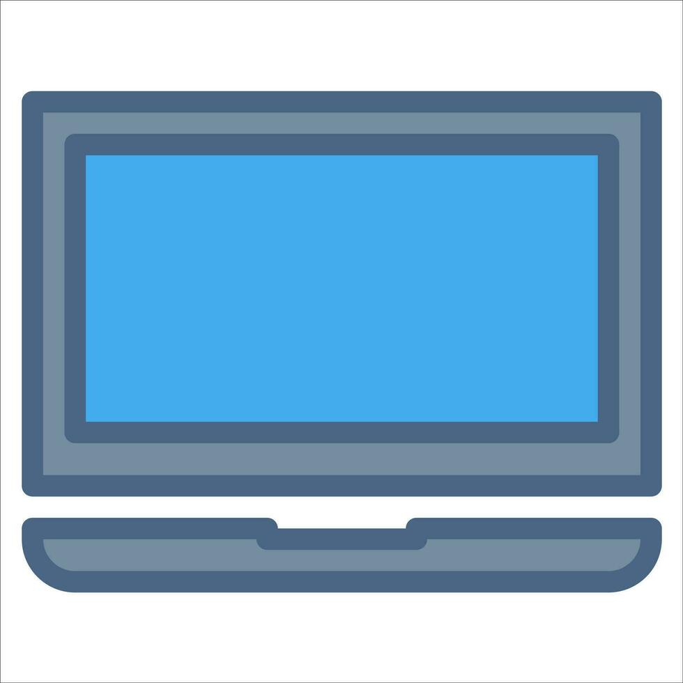 il computer portatile icona o logo illustrazione pieno colore stile vettore