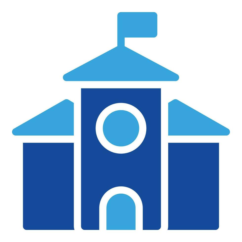 scuola icona o logo illustrazione glifo stile vettore
