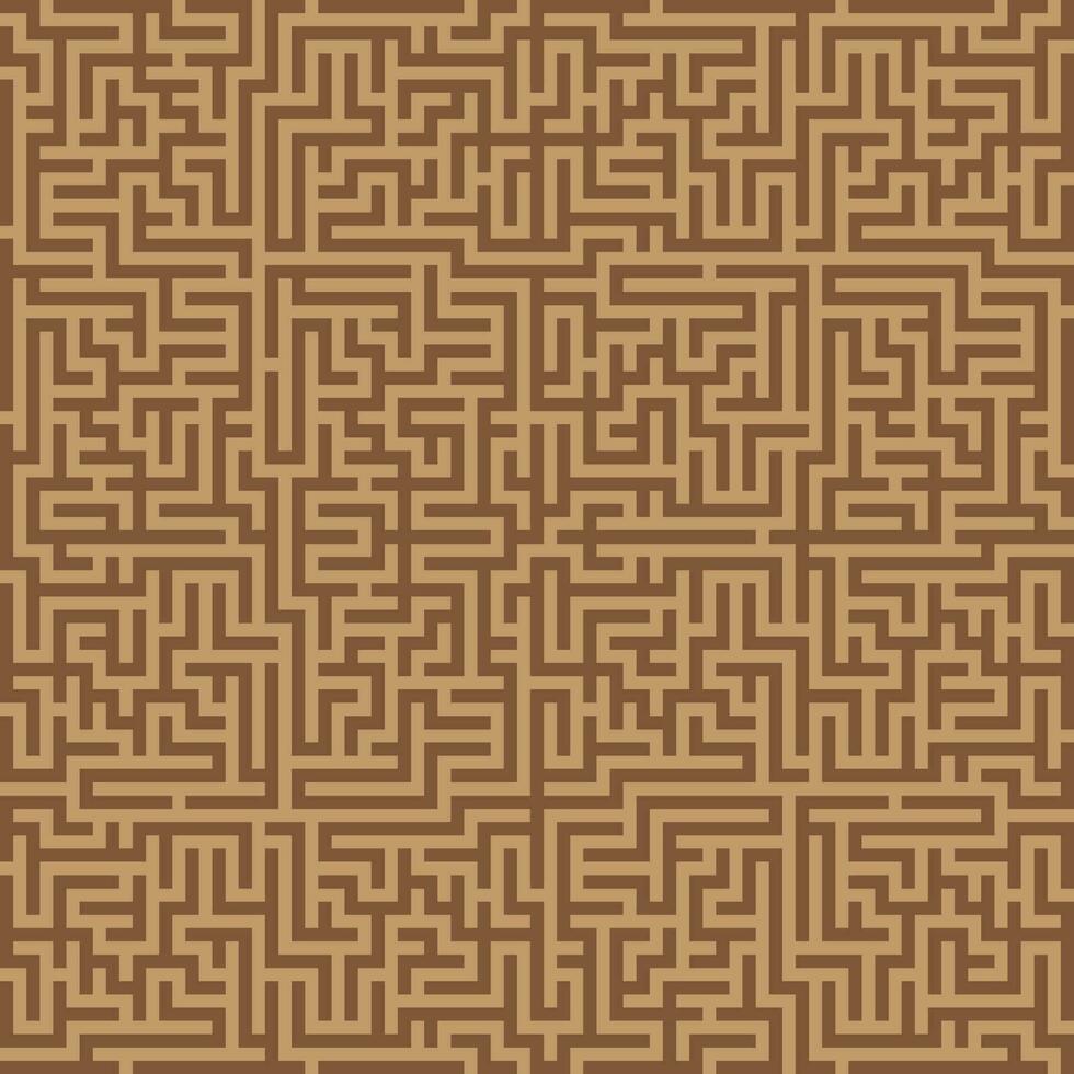 Marrone geometrico labirinto modello vettore