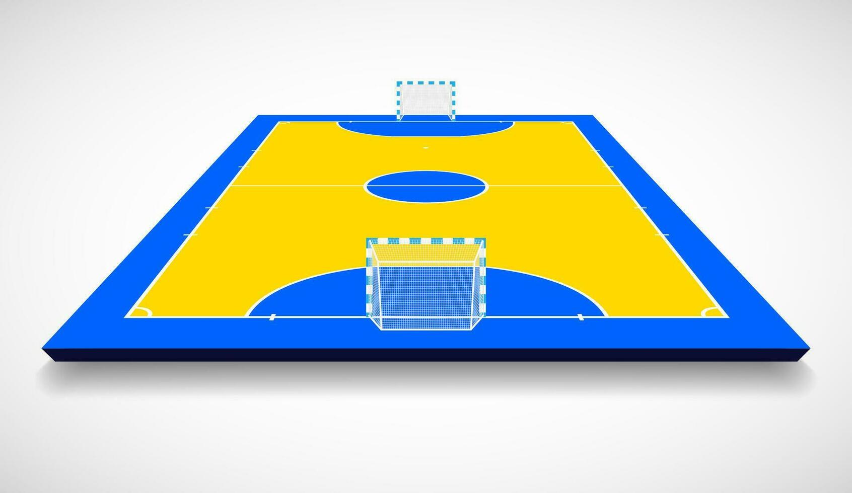 futsal Tribunale o campo prospettiva Visualizza vettore illustrazione