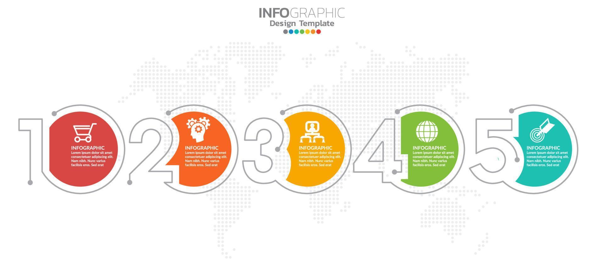 banner di opzioni di stile 3d infografica timeline di affari. vettore