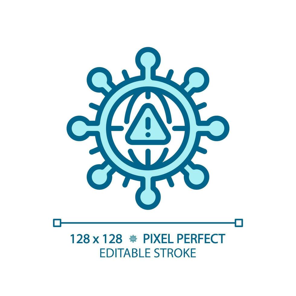 2d pixel Perfetto blu batteri icona, isolato monocromatico vettore, magro linea illustrazione. vettore