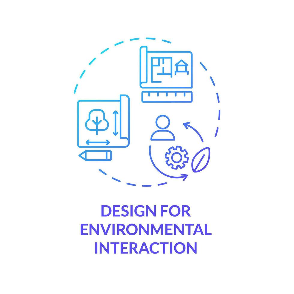 2d pendenza design per ambientale interazione icona, creativo isolato vettore, magro linea illustrazione che rappresentano ambientale psicologia. vettore