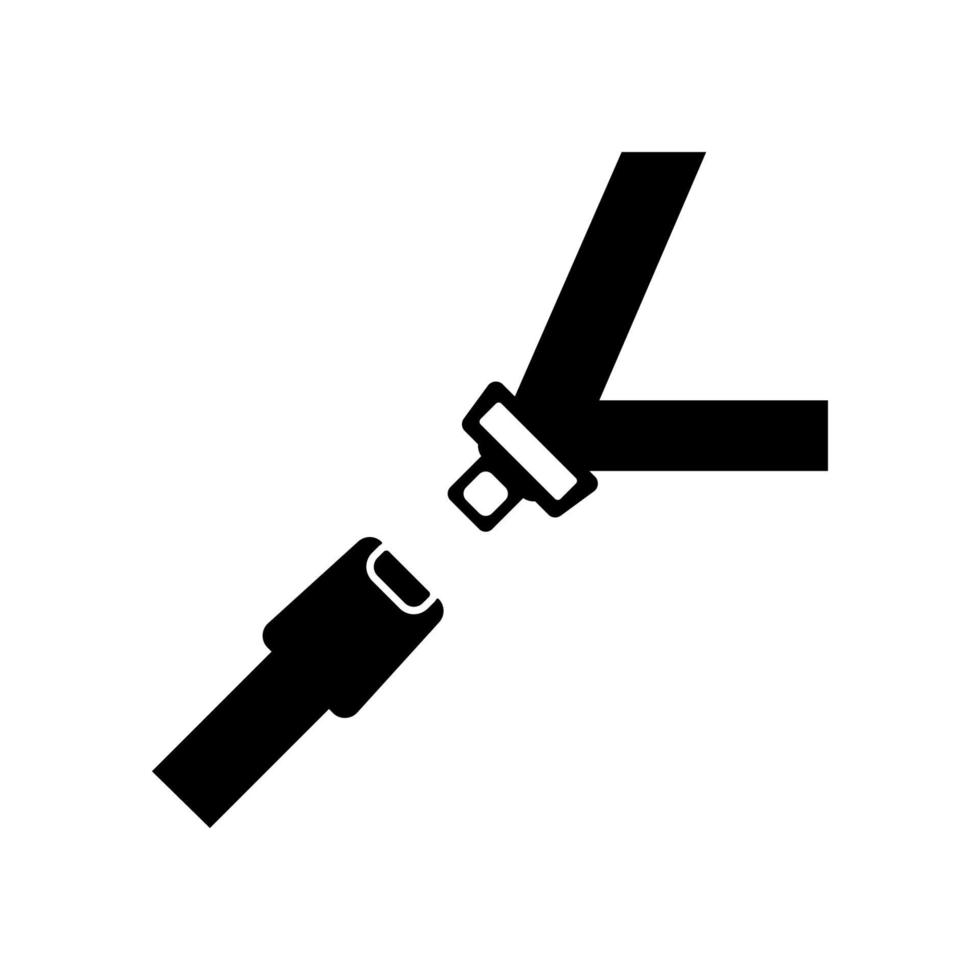 icona dell'illustrazione della cintura di sicurezza. vettore