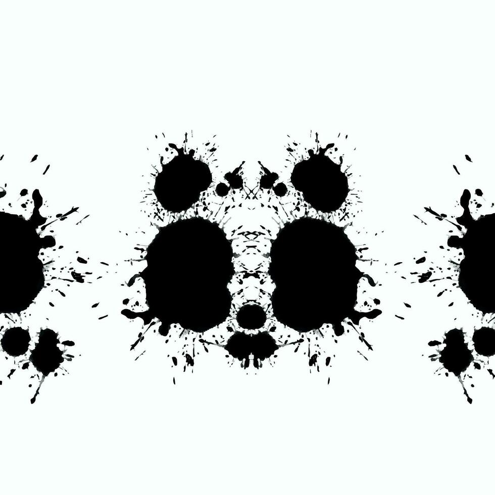 rorschach inkblot test. astratto sagome. psicopatico diagnostico vettore