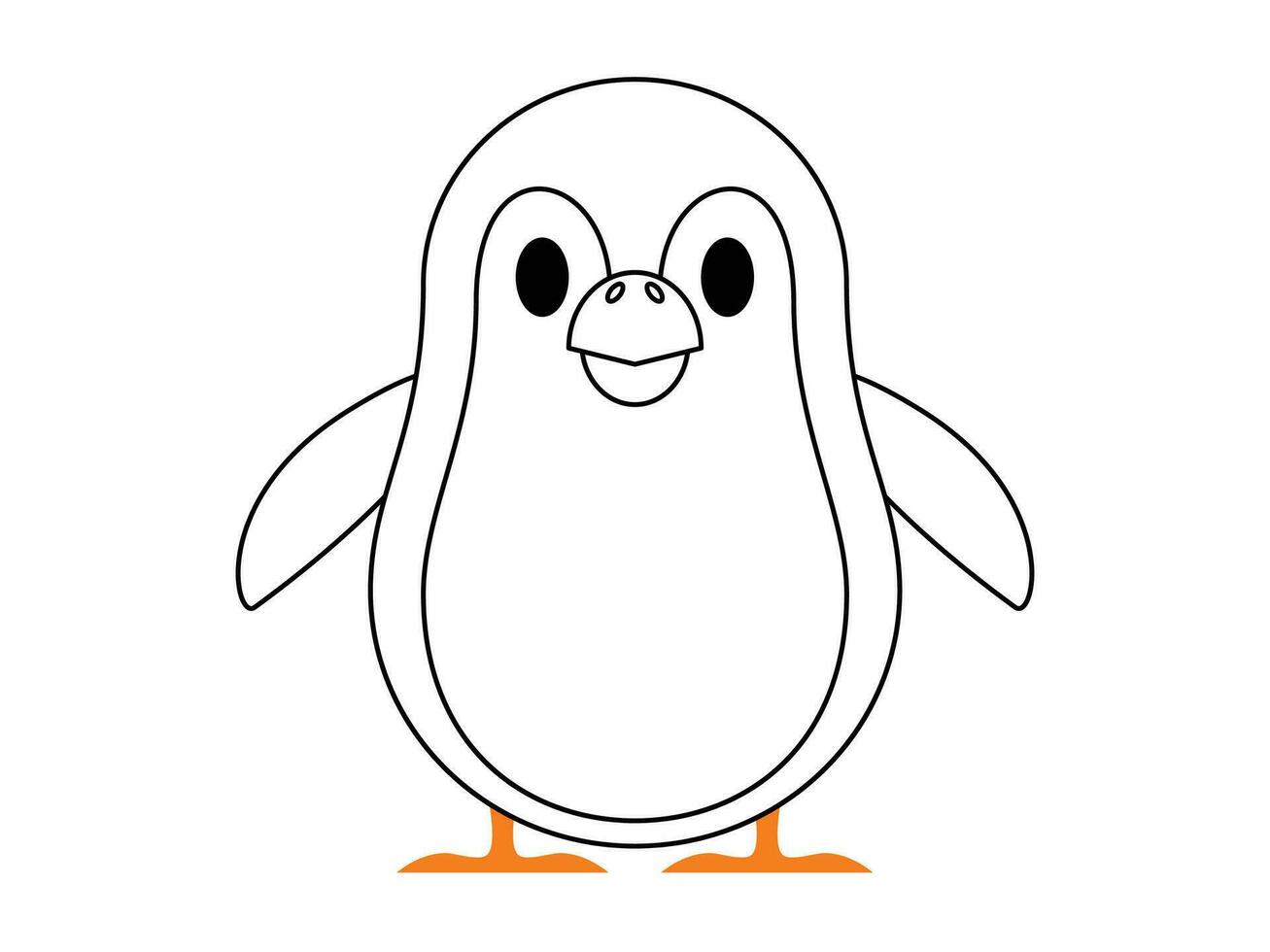 bambino pinguino colorazione pagina vettore illustrazione
