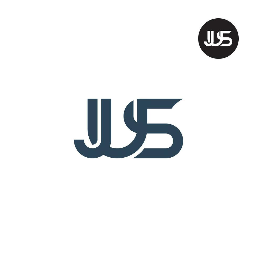 lettera jus monogramma logo design vettore