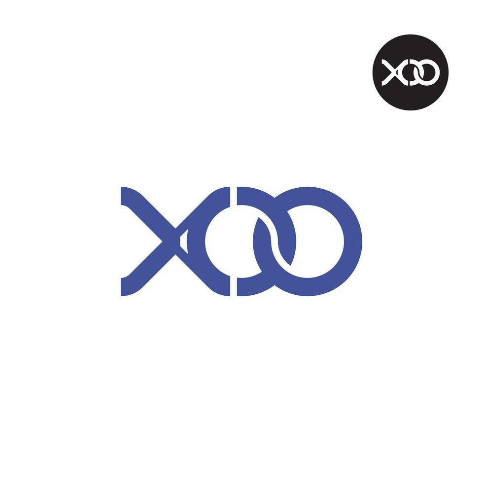 lettera xò monogramma logo design vettore