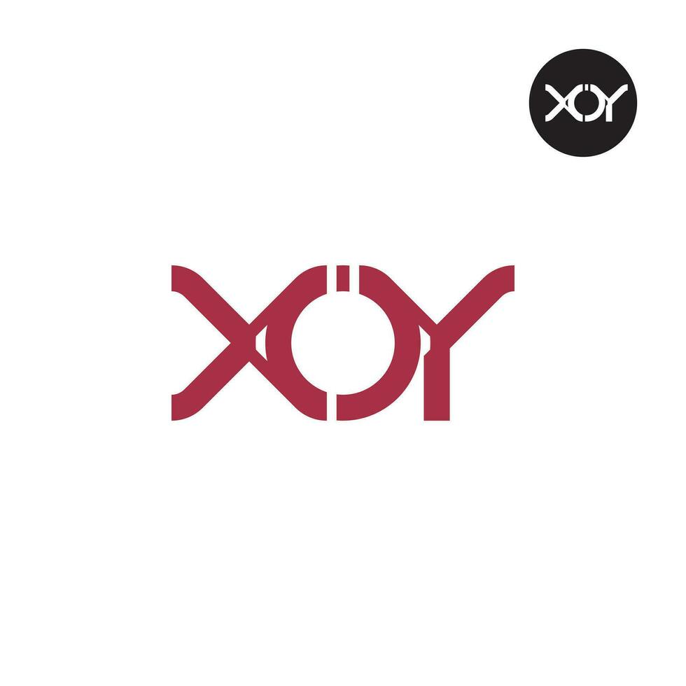 lettera xoy monogramma logo design vettore
