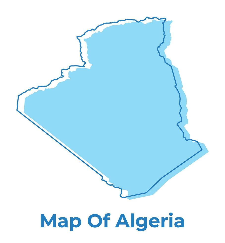 algeria semplice schema carta geografica vettore illustrazione