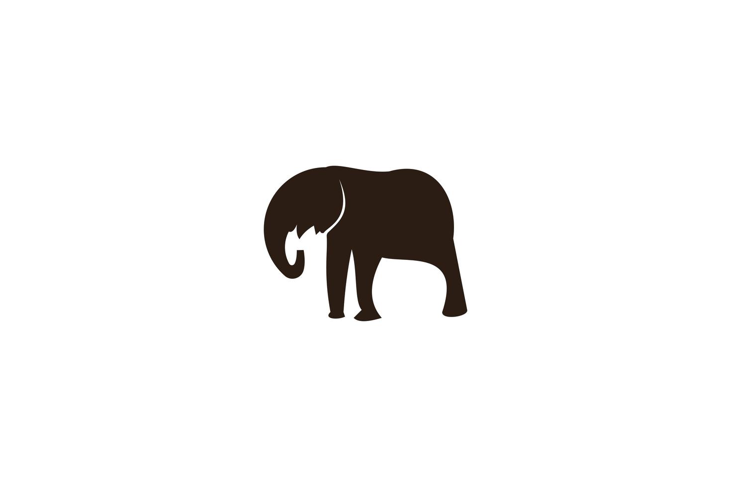 illustrazione di vettore dell'icona di progettazione del modello di logo dell'elefante