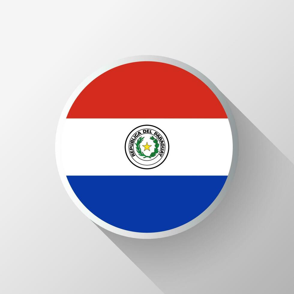 creativo paraguay bandiera cerchio distintivo vettore