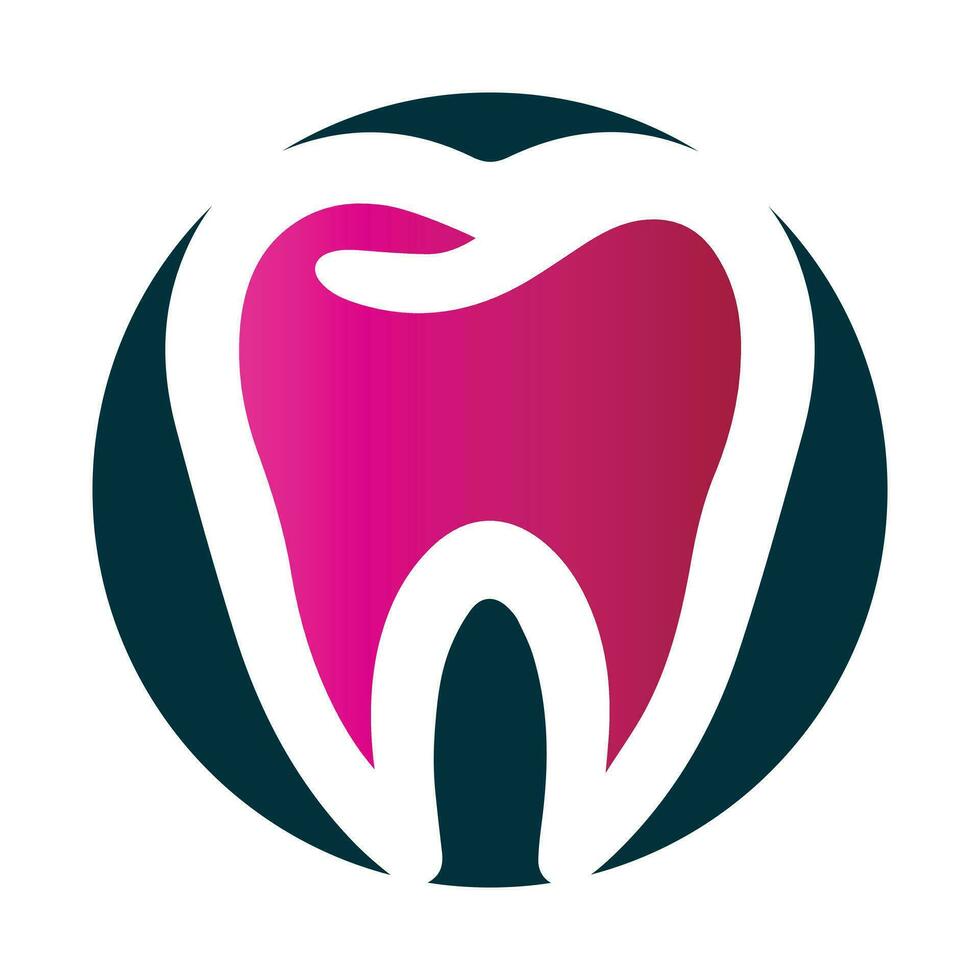 denti dente logo design vettore illustrazione