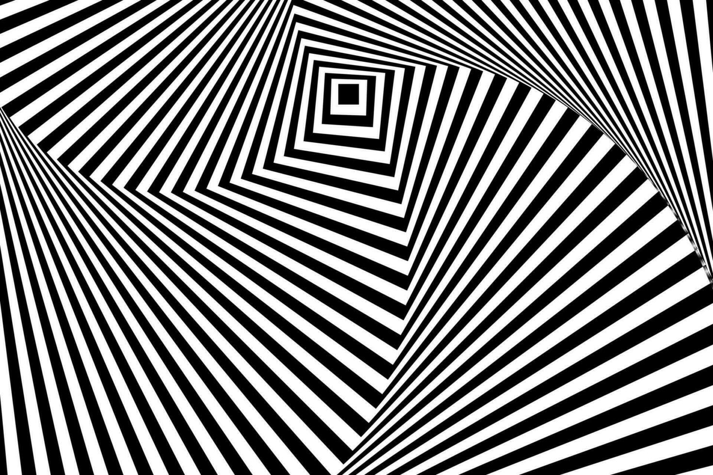 nero e bianca ottico illusione. astratto ondulato strisce modello vettore