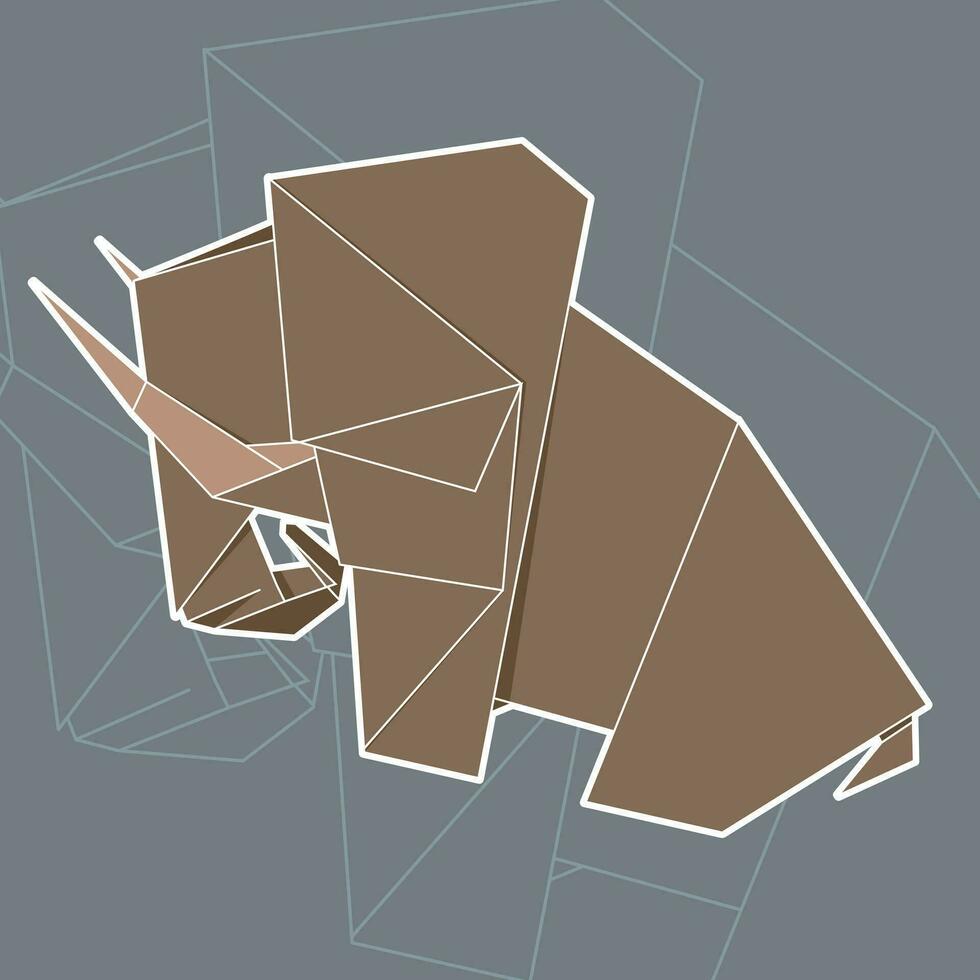 mammut origami vettore illustrazione