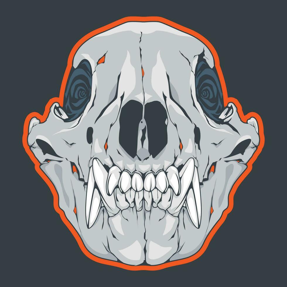cranio cane testa vettore illustrazione
