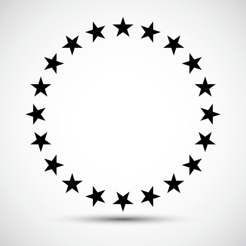 Stella nel cerchio icona simbolo segno isolare su sfondo bianco, illustrazione vettoriale eps.10