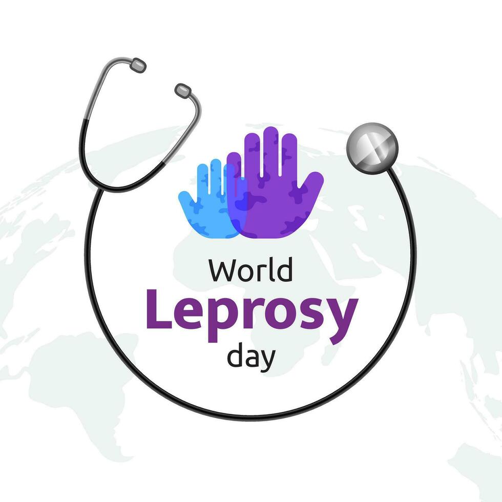 illustrazione vettoriale della giornata mondiale della lebbra