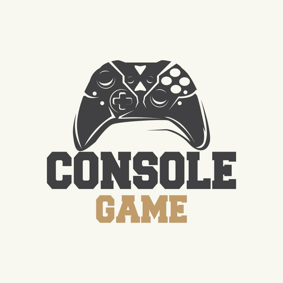 gioco consolle logo, gamer design gamepad illustrazione simbolo modello vettore