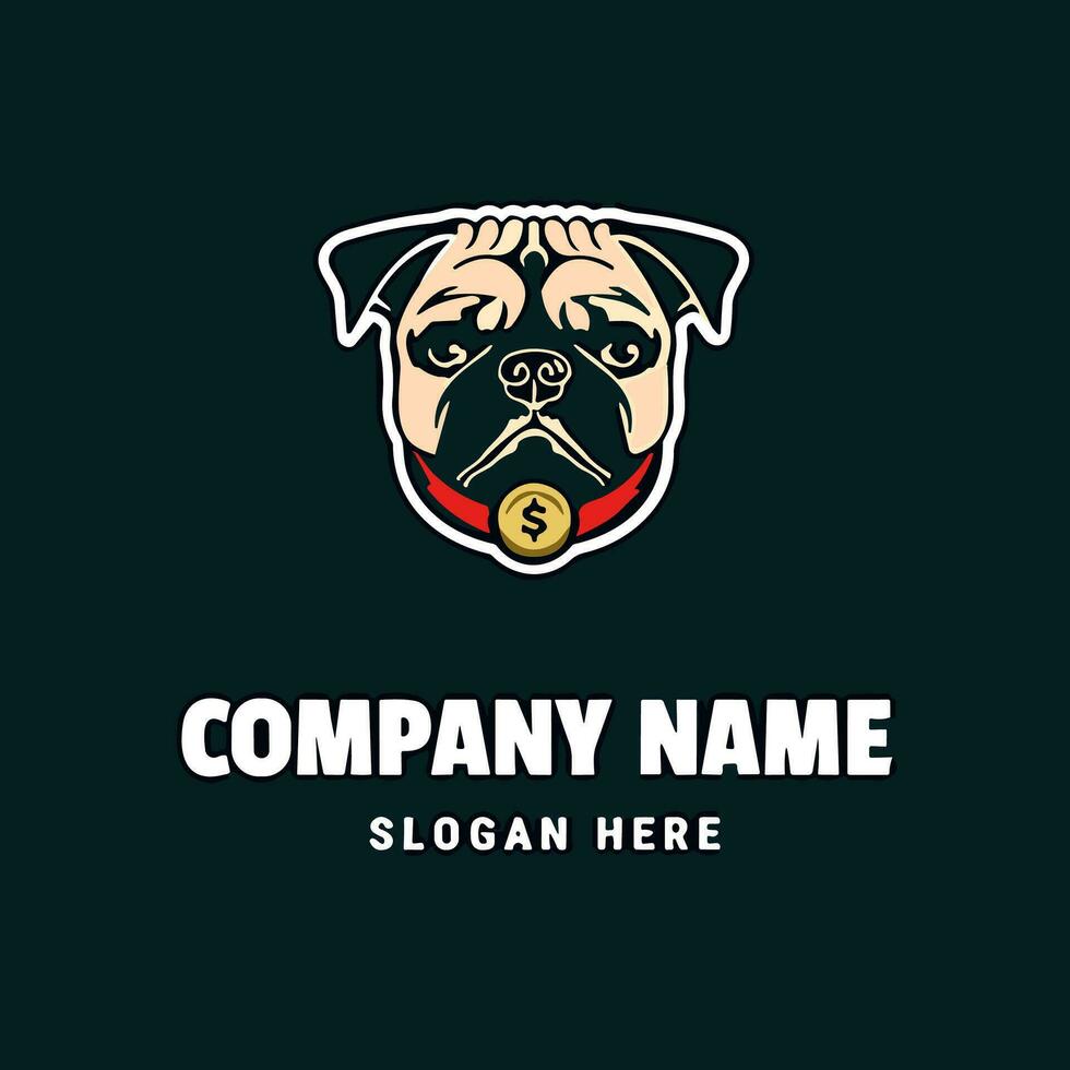cane logo vettore. animale domestico amichevole logo. animale logotipo concetto. vettore illustrazione.