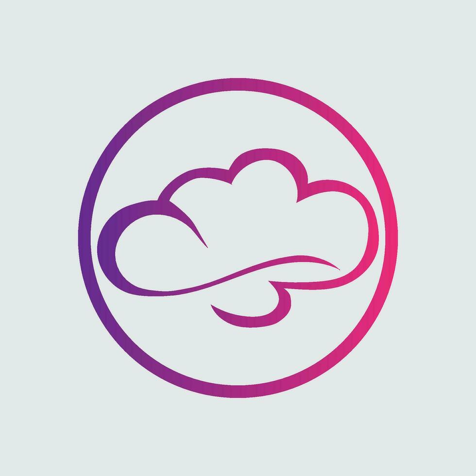 nube pendenza logo. nube e freccia concetto. il branding per inizio su, agenzia, app, Software, Banca dati, ospitando, informatica, server, eccetera. premio vettore logo modello design