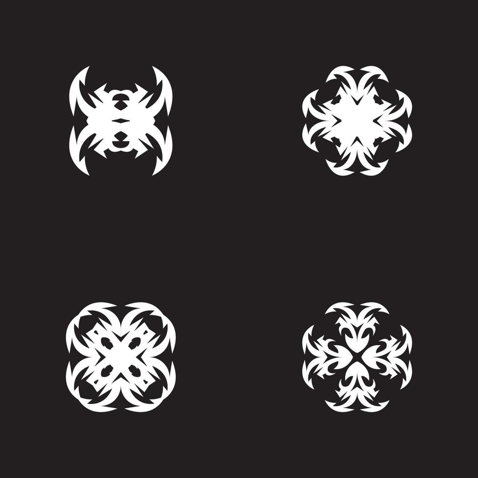 illustrazione del simbolo del tatuaggio tribale nero vettore