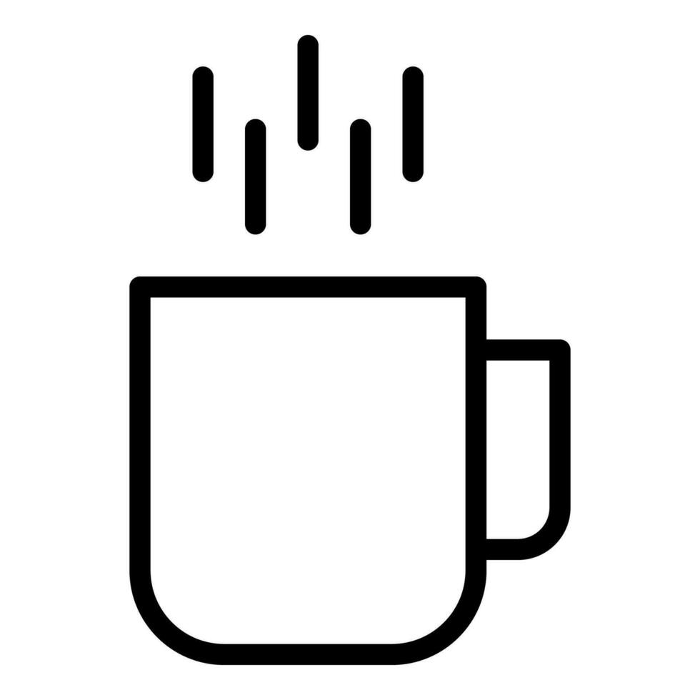 boccale caffè icona o logo illustrazione schema nero stile vettore