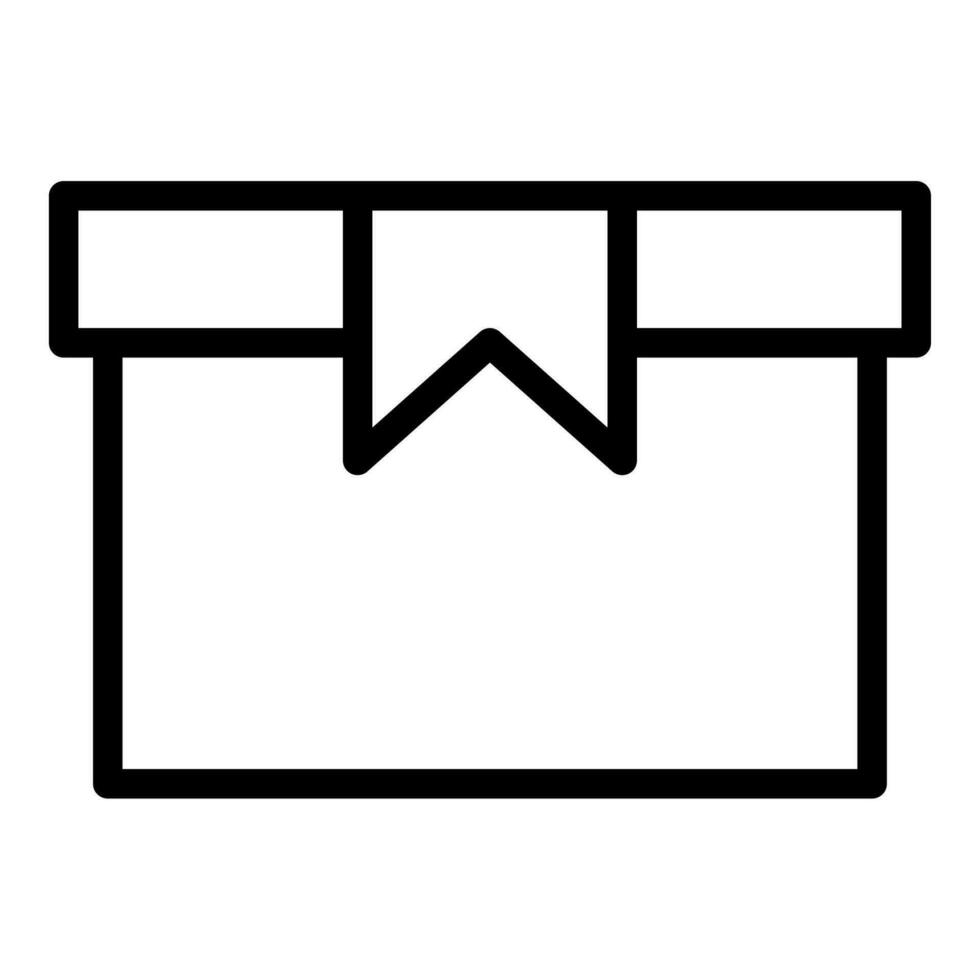 regalo icona o logo illustrazione schema nero stile vettore