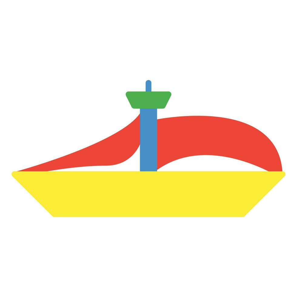 nave icona o logo illustrazione piatto colore stile vettore
