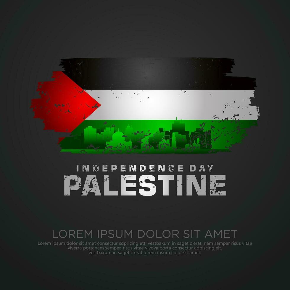 palestinese simpatia campagna saluto carta vettore