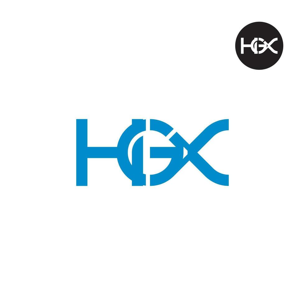 lettera hgx monogramma logo design vettore