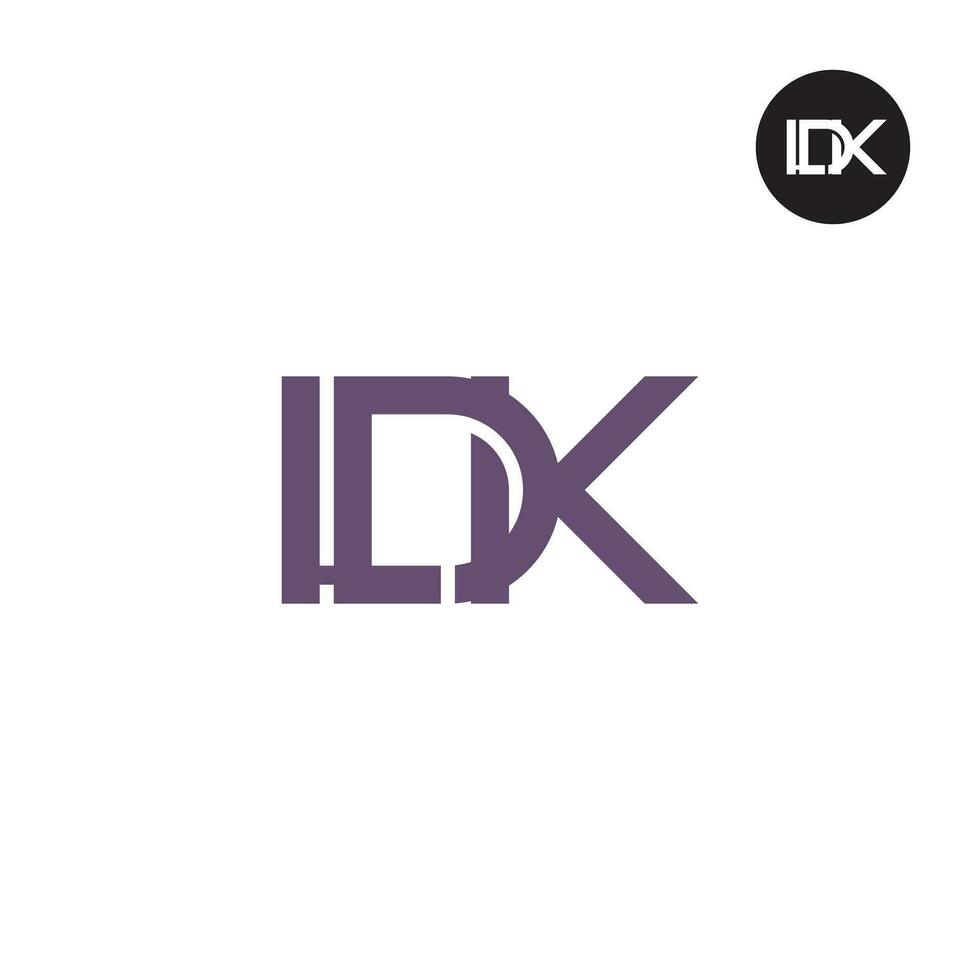 lettera ldk monogramma logo design vettore