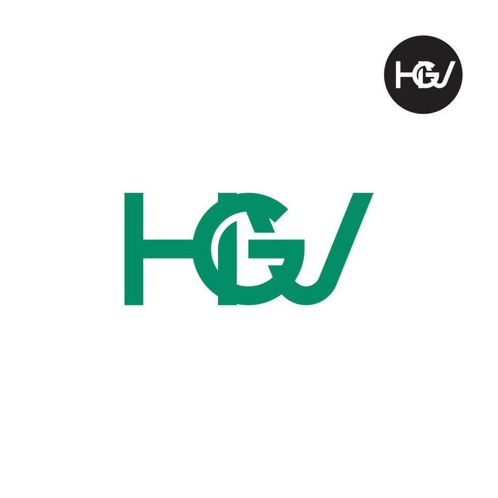 lettera hgv monogramma logo design vettore