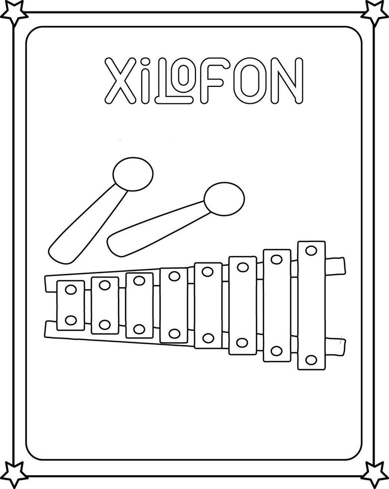 vettore design disegno xilofono