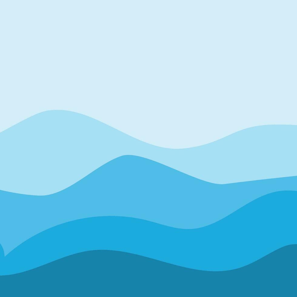 acqua onda sfondo disegno, astratto vettore blu oceano carta da parati modello