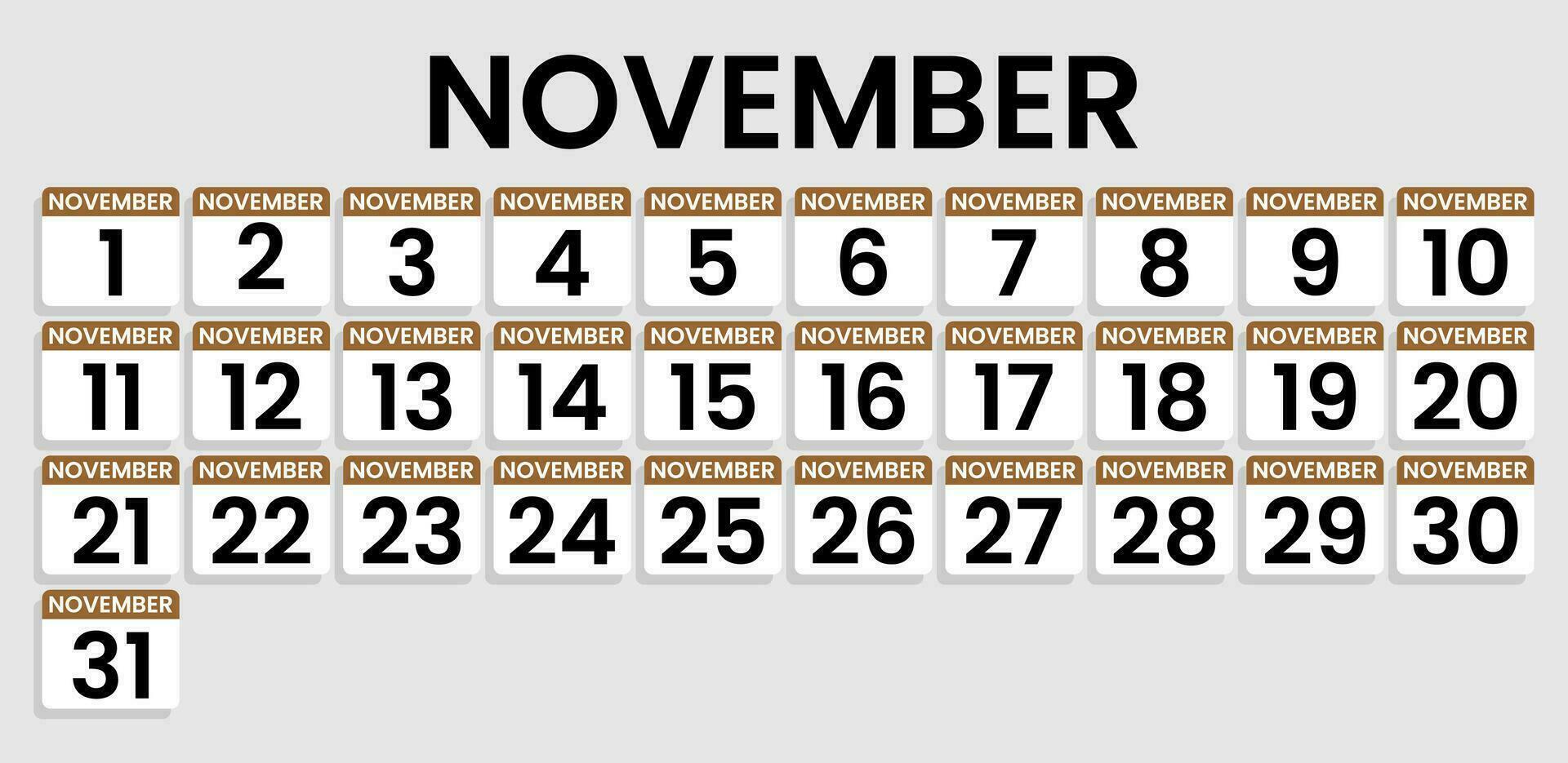 trimestre calendario modello per 2024. parete calendario griglia nel minimalista stile. di partenza a partire dal 1 per 30. ultimo calendario per tutti mesi vettore