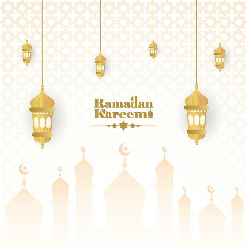 elegante Ramadan kareem sfondo, per manifesto, telaio concetto, volantino, manifesto. vettore