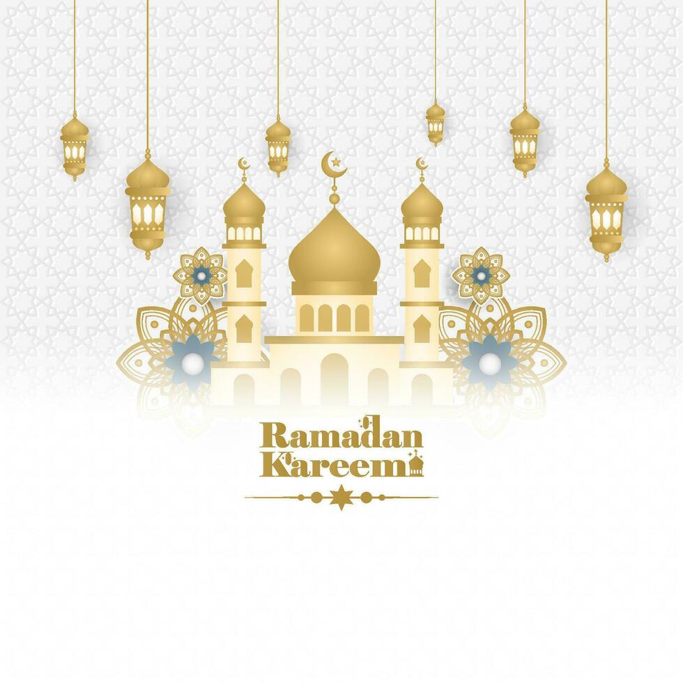 elegante Ramadan kareem sfondo, per manifesto, telaio concetto, volantino, manifesto. vettore