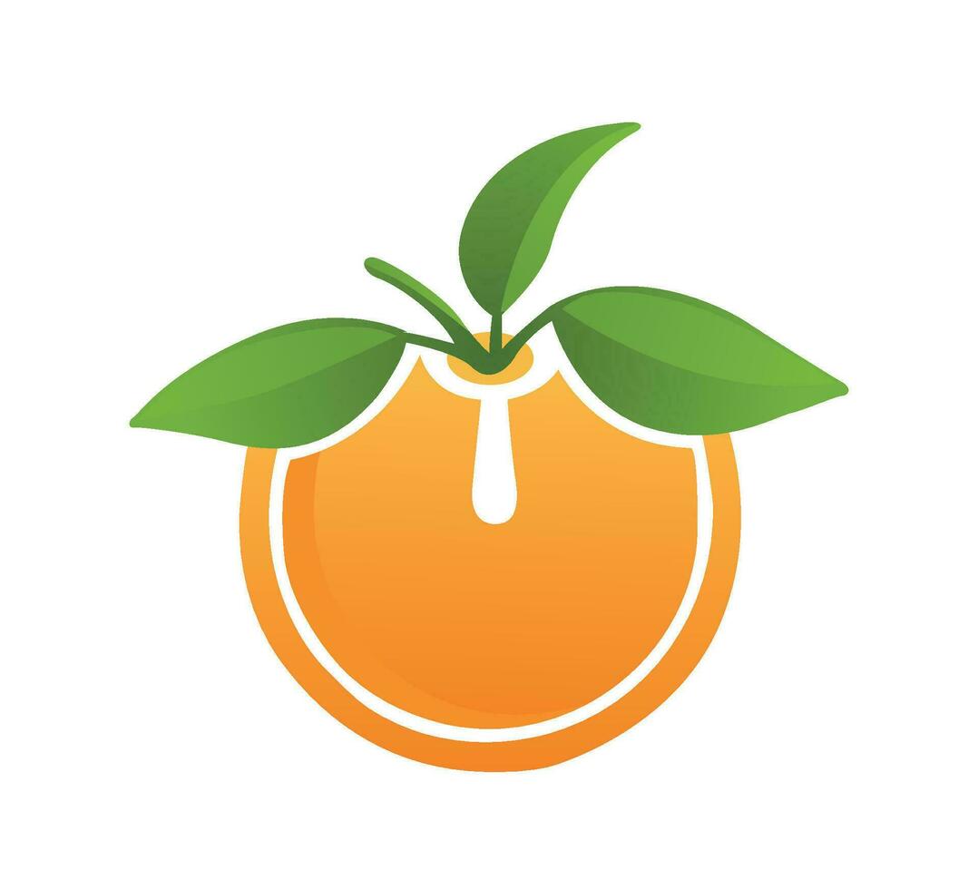 arancia frutta logo vettore illustrazione