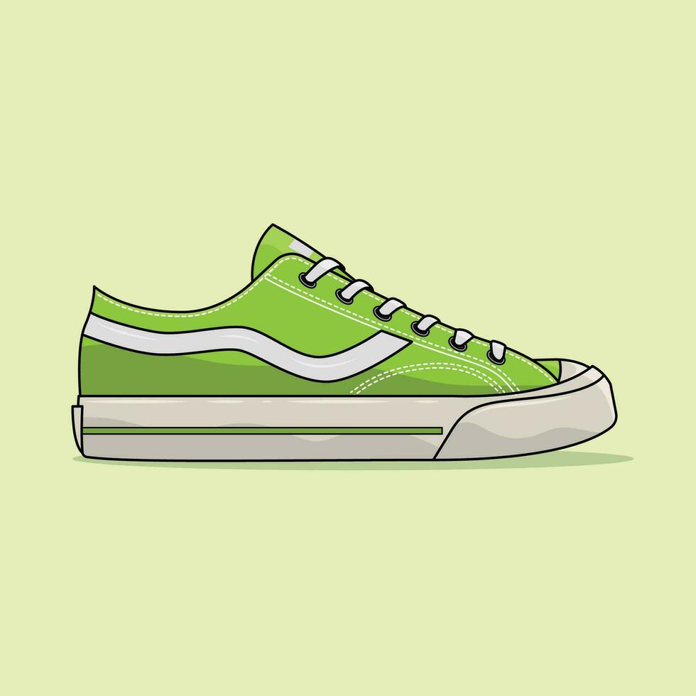 famoso casuale scarpe verde vettore