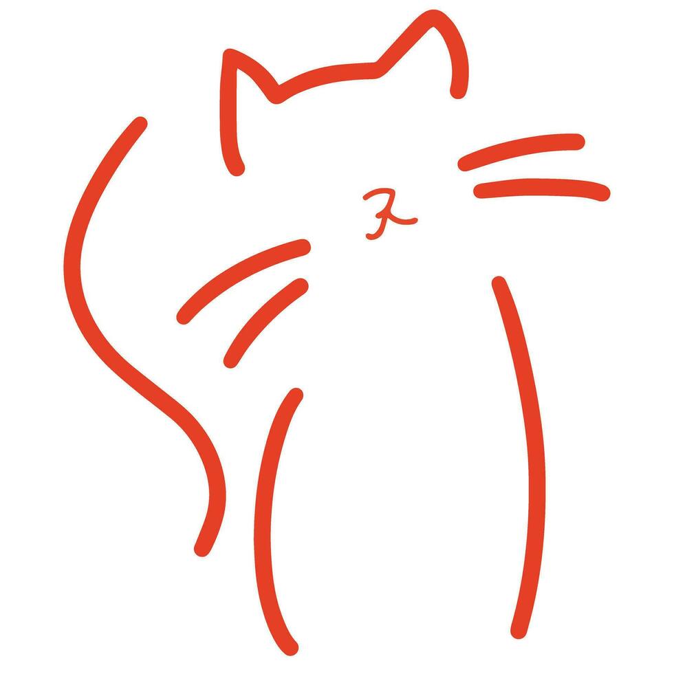 gatto Gli amanti silhouette carino vettore design illustrazione