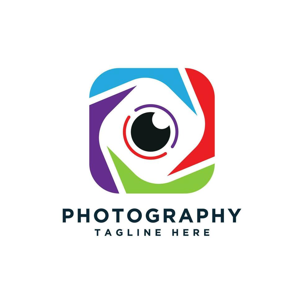 fotografia logo design creativo moderno minimo concetto vettore modello