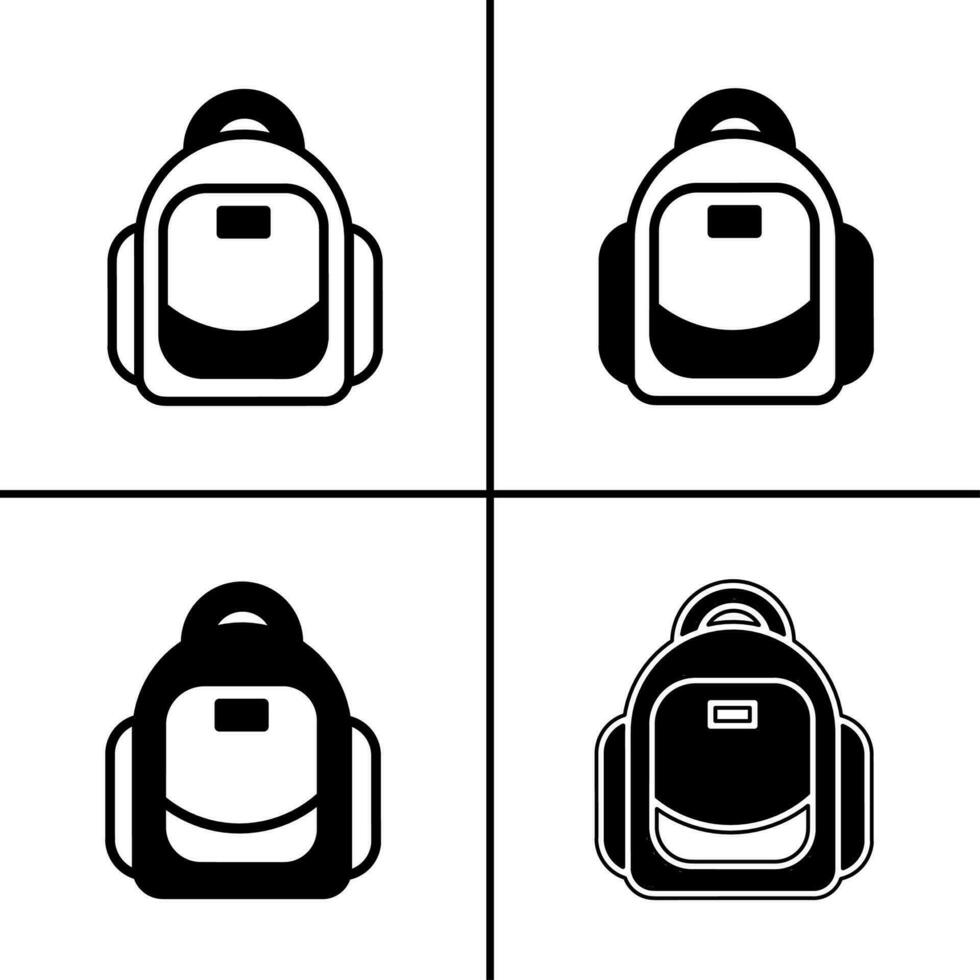 vettore nero e bianca illustrazione di scuola Borsa icona per attività commerciale. azione vettore design.