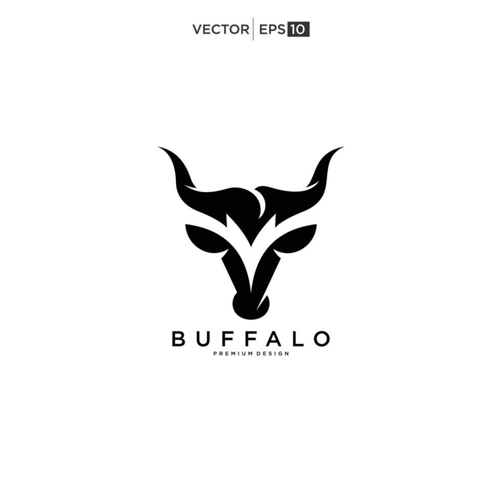 bufalo Toro bisonte logo design ispirazione vettore