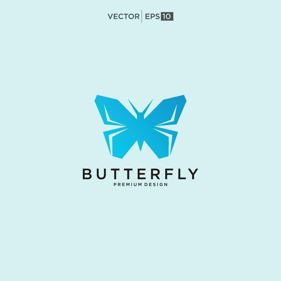 geometrico poligonale farfalla logo design vettore