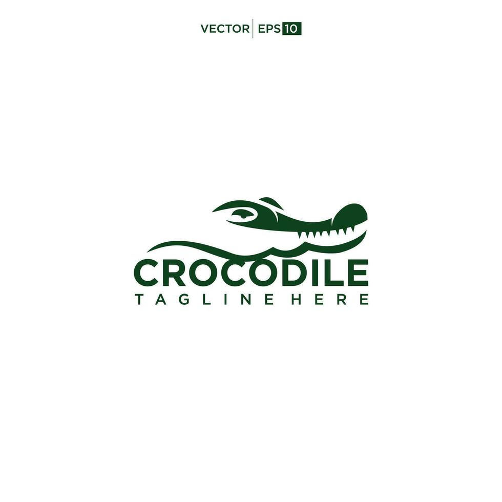 testa coccodrillo logo design ispirazione vettore