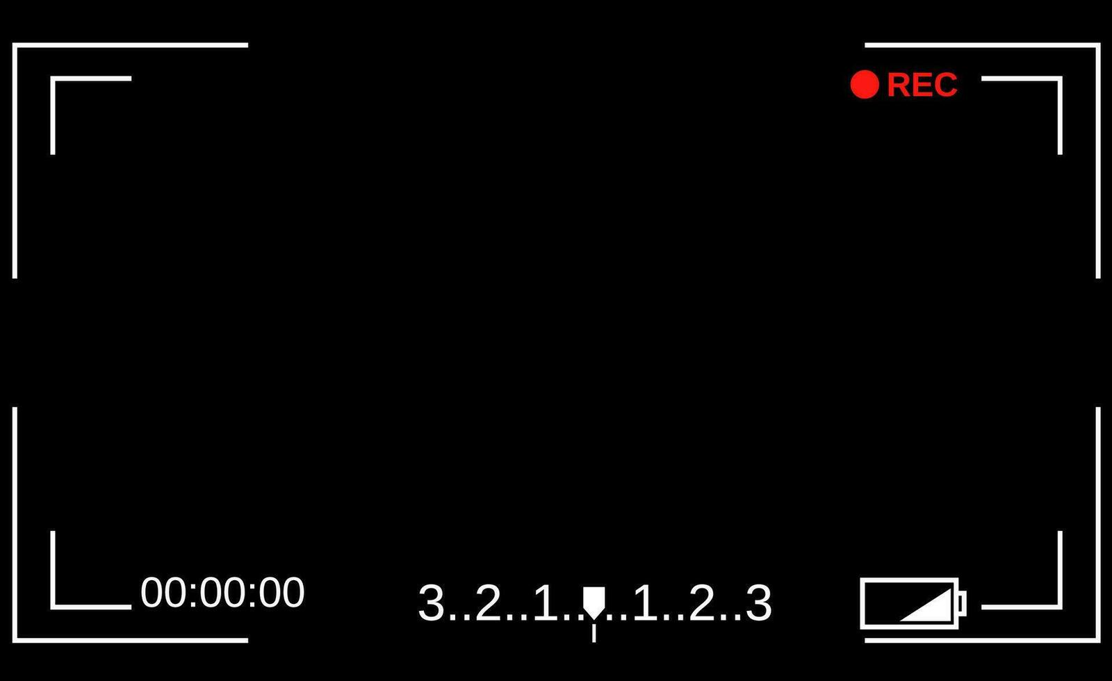 modello messa a fuoco schermo di il telecamera. vettore