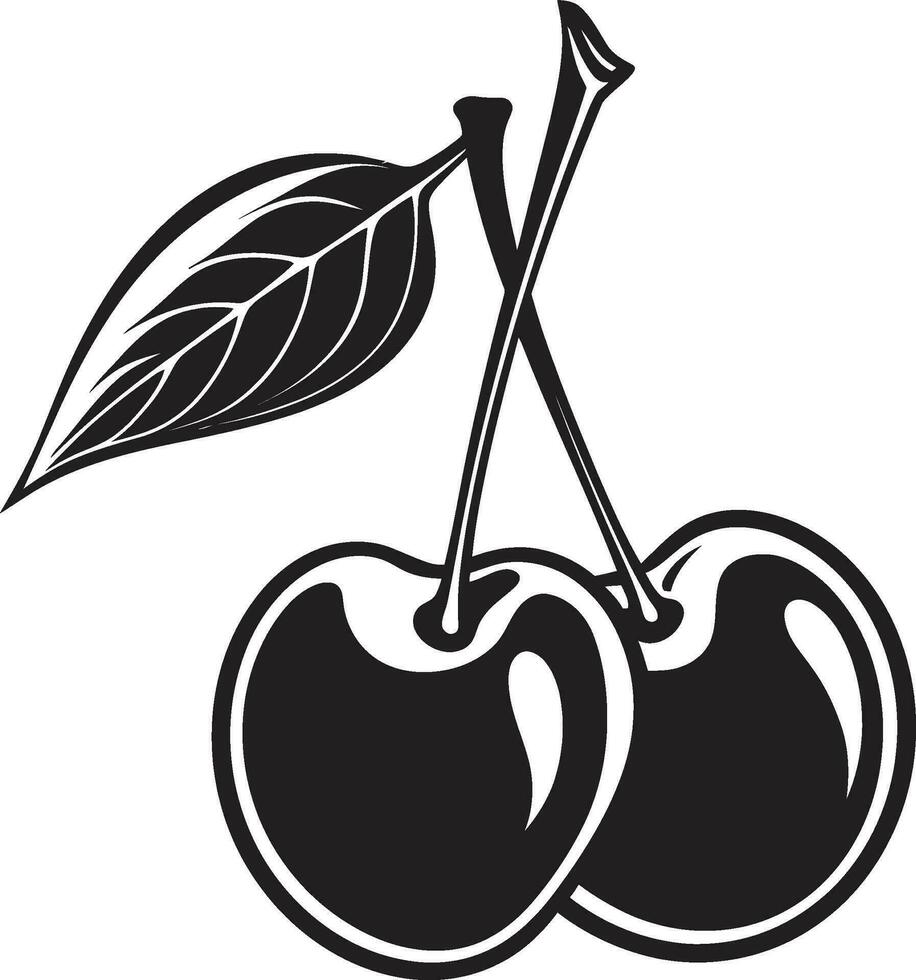berrygraffix precisione ciliegia emblema dolcezza elegante vettore ciliegia simbolo